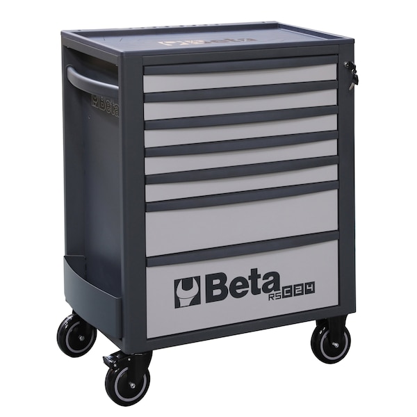 Beta Rolling Tool Cabinet, 7 Drawer, Light Gray, Steel, 29 in W x 17-1/2 in D x 38 in H 024004672 - main